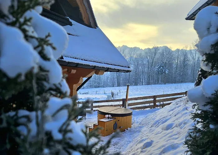 Goralska 2 Highland - Split Ac, Jacuzzi, Sauna, Private Parking, Mountains View, Garden, Domek alpejski Zakopane