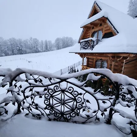 Goralska 2 Highland - Split Ac, Jacuzzi, Sauna, Private Parking, Mountains View, Garden, בקתה