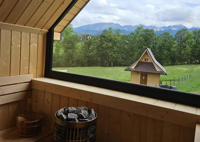 Goralska 2 Highland - Split Ac, Jacuzzi, Sauna, Private Parking, Mountains View, Garden, Alpehytte Zakopane